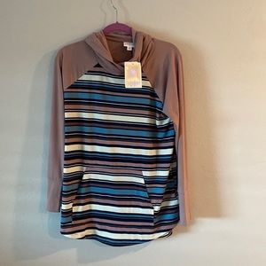 Lularoe long sleeve hooded shirt